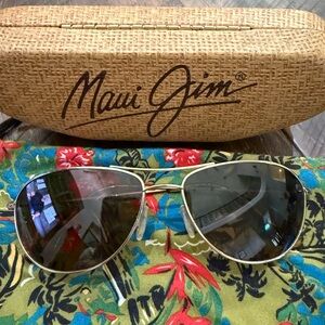 Maui Jim Gold Baby Beach Aviator Sunglasses